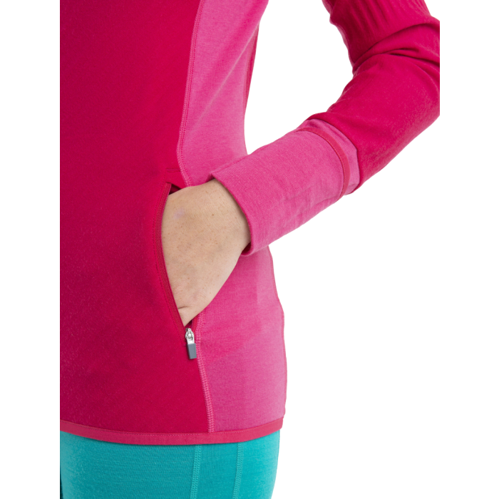 Bluza damska ICEBREAKER Descender FZ 103900 / 933 pink tempo
