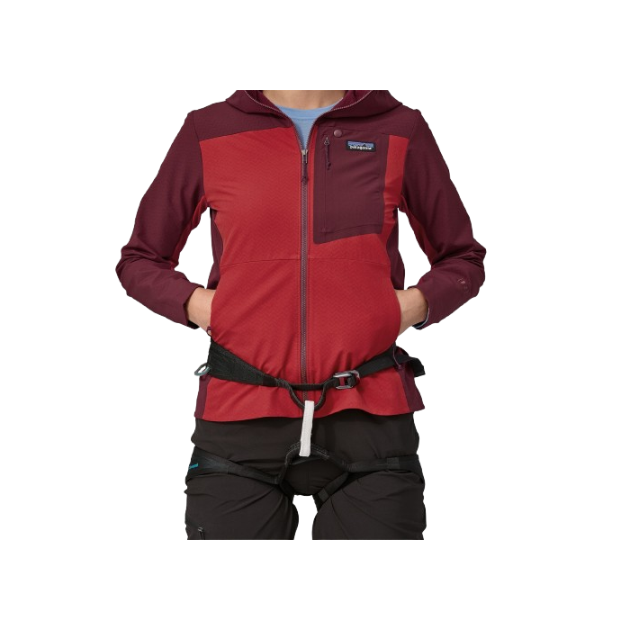 Kurtka damska PATAGONIA R1 Cross Strata HD / TGRD touring red