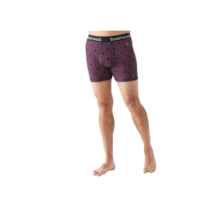 Bokserki Smartwool 17005 Print Boxer / L91 Scarlet Red