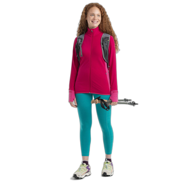 Bluza damska ICEBREAKER Descender FZ 103900 / 933 pink tempo