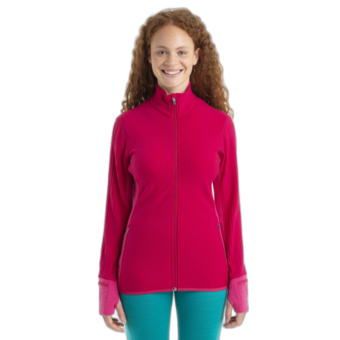 Bluza damska ICEBREAKER Descender FZ 103900 / 933 pink tempo