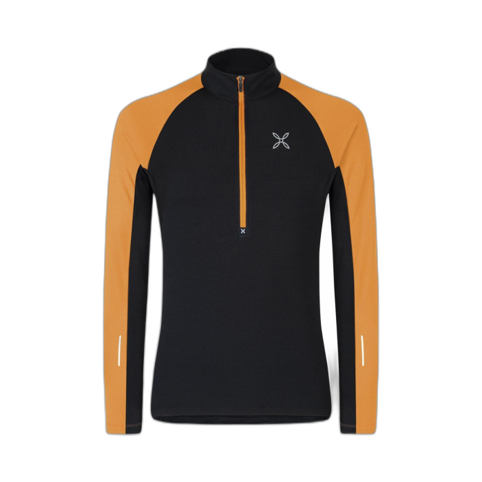 Bluza MONTURA Run Soft Zip / 9066 black/mandarin