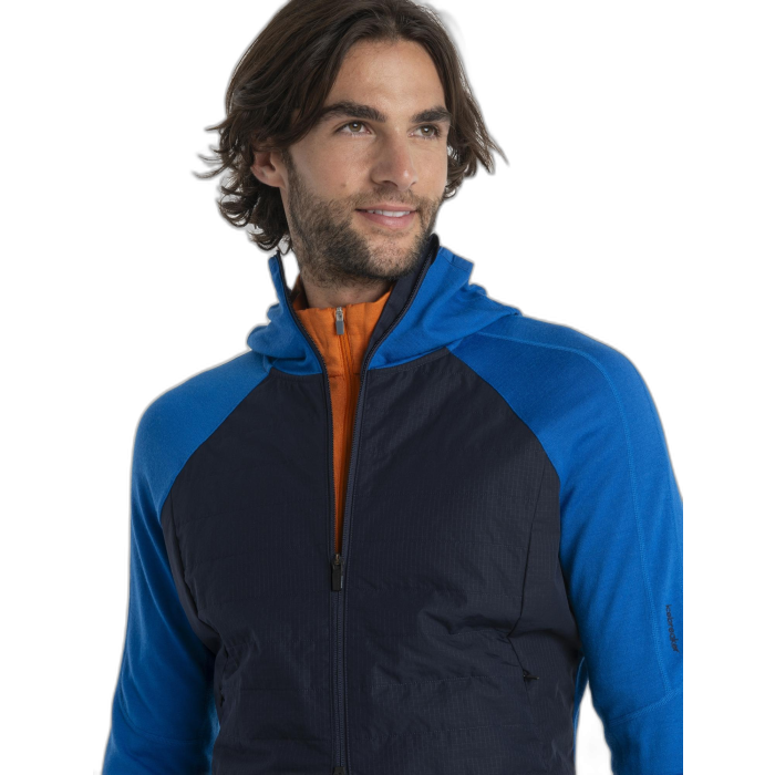 Bluza męska ICEBREAKER Quantum Hybrid FZ HD 56QP / A72 lazurite navy
