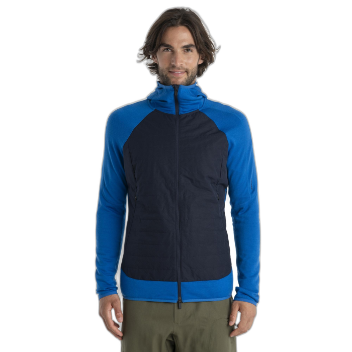 Bluza męska ICEBREAKER Quantum Hybrid FZ HD 56QP / A72 lazurite navy