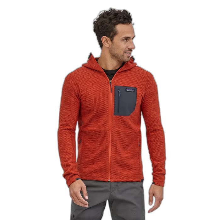 Bluza męska PATAGONIA R1 Air FZ HD /  pomarańczowy