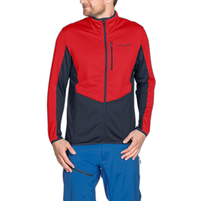 Bluza męska VAUDE Back Bowl Fleece  /  czerwony