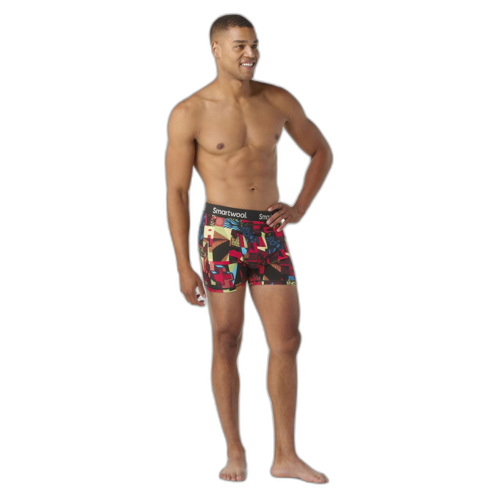 Bokserki Smartwool 17005 Print Boxer / L74 Red Print