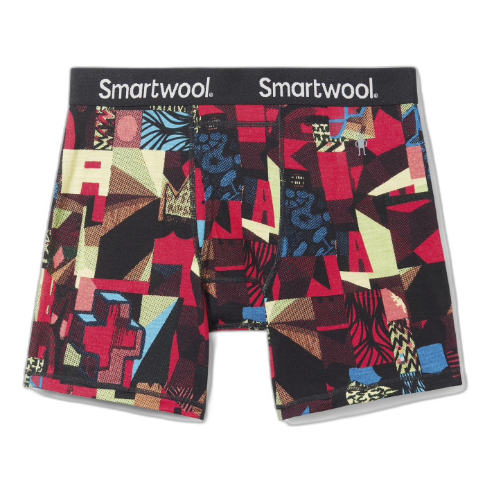 Bokserki Smartwool 17005 Print Boxer / L74 Red Print