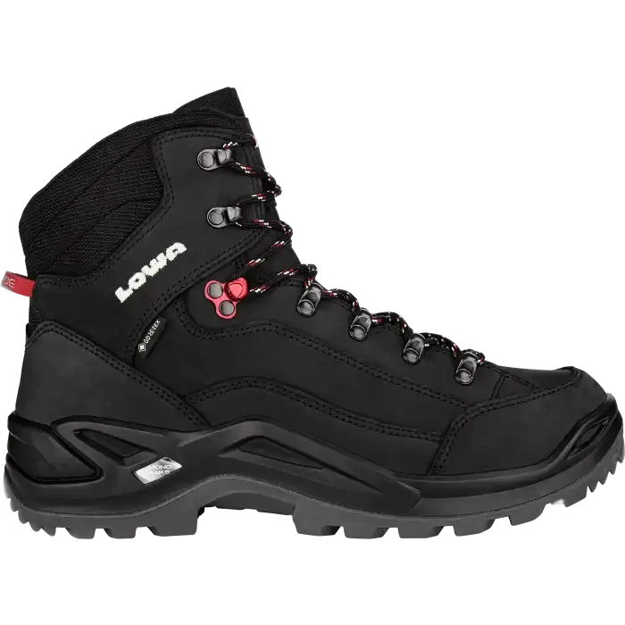 Buty LOWA Renegade GTX mid / schwarz/rubinrot