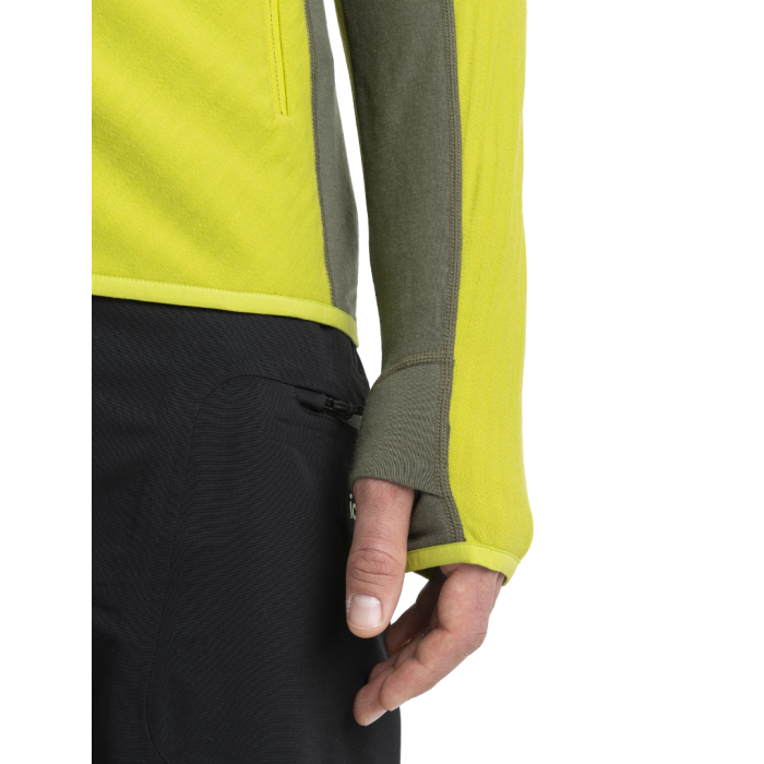 Bluza męska ICEBREAKER Descender FZ 104853 / 867 bio lime