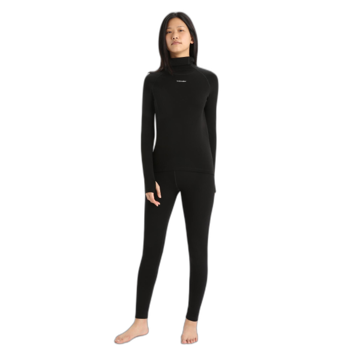 Golf damski ICEBREAKER Merino Fine LS Roll 56KP  / 001 black