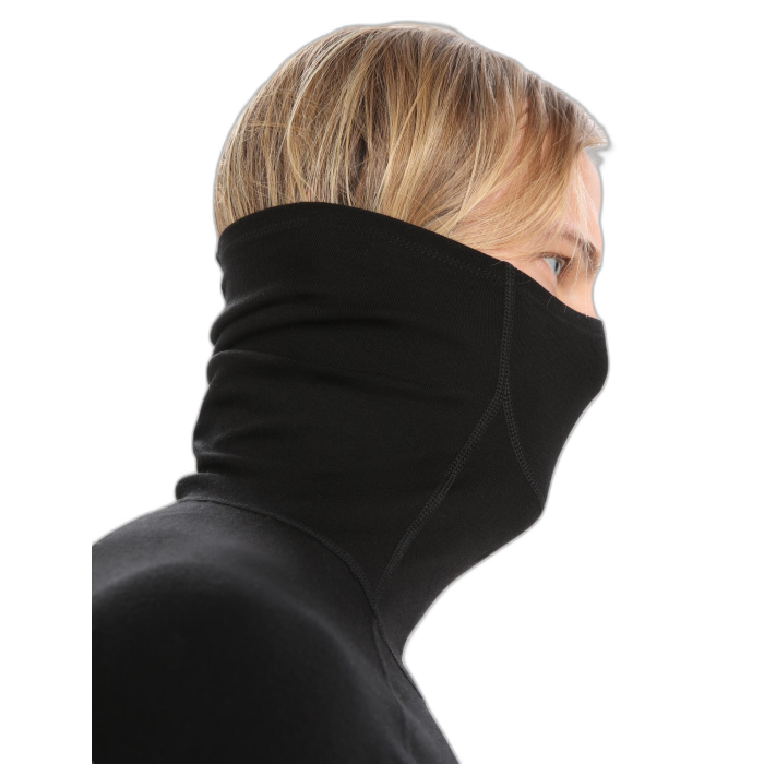 Golf męski ICEBREAKER Merino Fine LS Roll 56Ko / 001 black