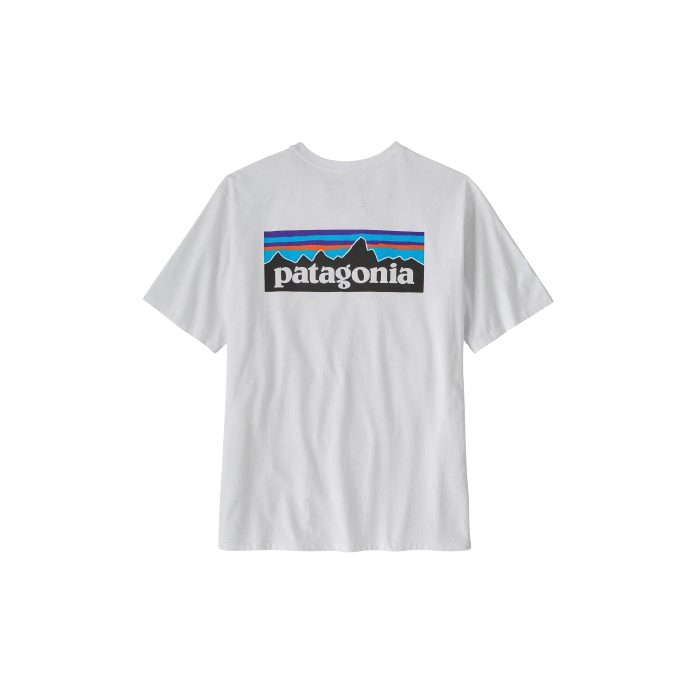Koszulka męska PATAGONIA P-6 Logo S/S / WHI white