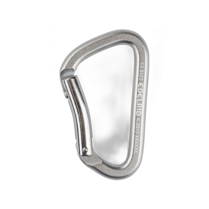 Karabinek EDELRID Jim Steel gięty / 006-silver
