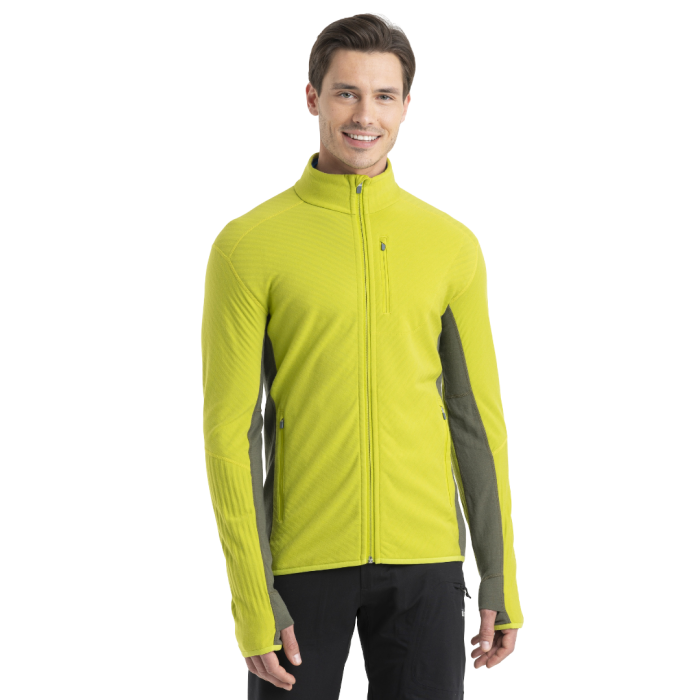 Bluza męska ICEBREAKER Descender FZ 104853 / 867 bio lime