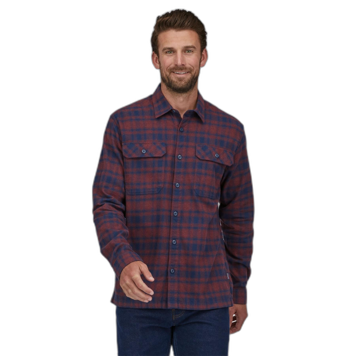 Koszula męska PATAGONIA MW Fjordflanel LS / CLSQ red navy