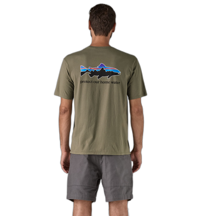 Koszulka męska PATAGONIA Home Water Trout S/S / RVGN river green