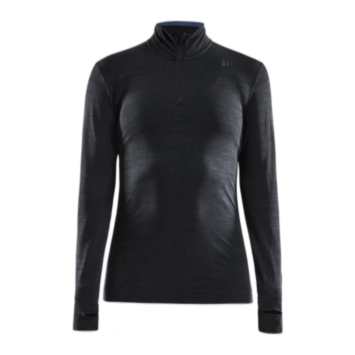 Koszulka damska CRAFT 1906594 Fuseknit Comfort Zip /  czarny