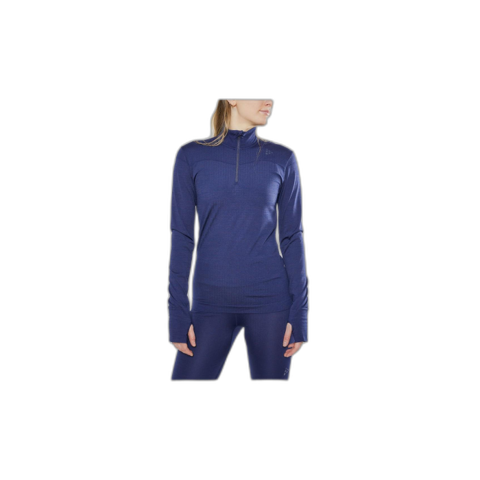 Koszulka damska CRAFT 1906594 Fuseknit Comfort Zip /  granatowy