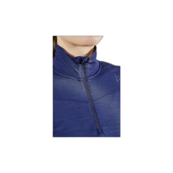 Koszulka damska CRAFT 1906594 Fuseknit Comfort Zip /  granatowy