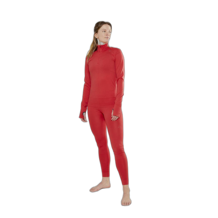 Koszulka damska CRAFT 1906594 Fuseknit Comfort Zip /  czerwony