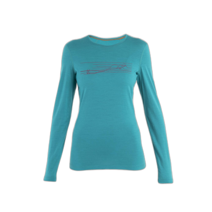 Koszulka damska ICEBREAKER Oasis LS 56HZ / 861 Ski Flux Green