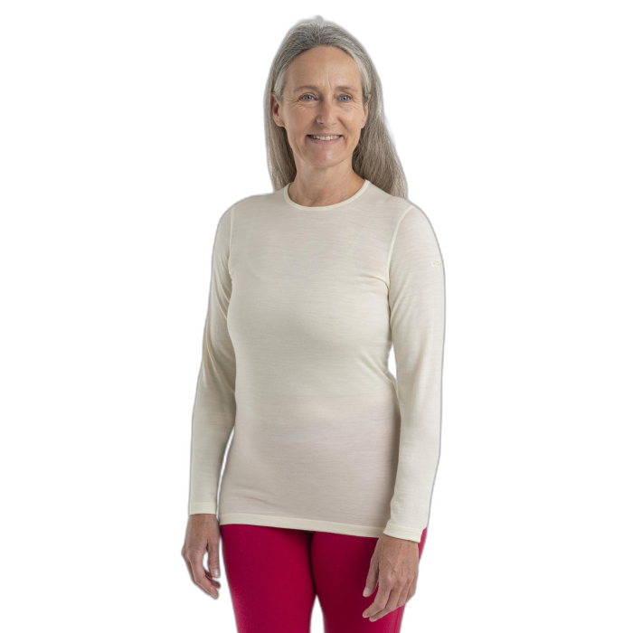 Koszulka damska ICEBREAKER Oasis LS niebarwiona 104375 / 000 Undyed