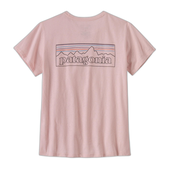 Koszulka damska PATAGONIA P-6 Logo S/S / POLW whisker pink
