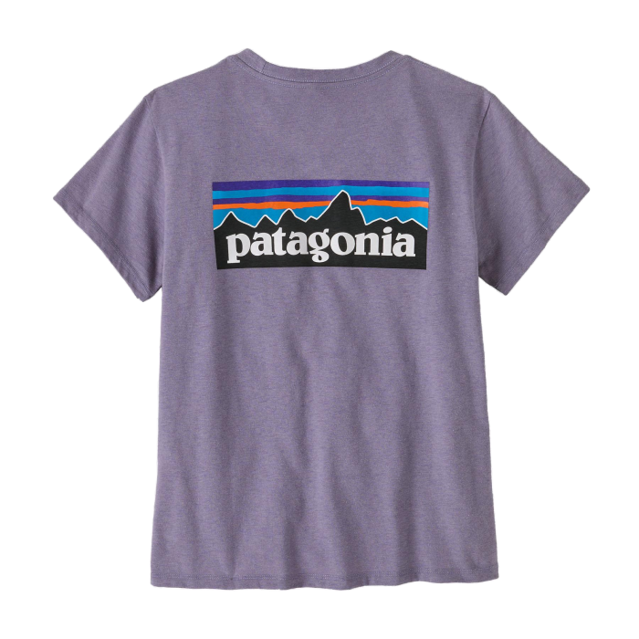 Koszulka damska PATAGONIA P-6 Logo S/S / CNPL concrete purple