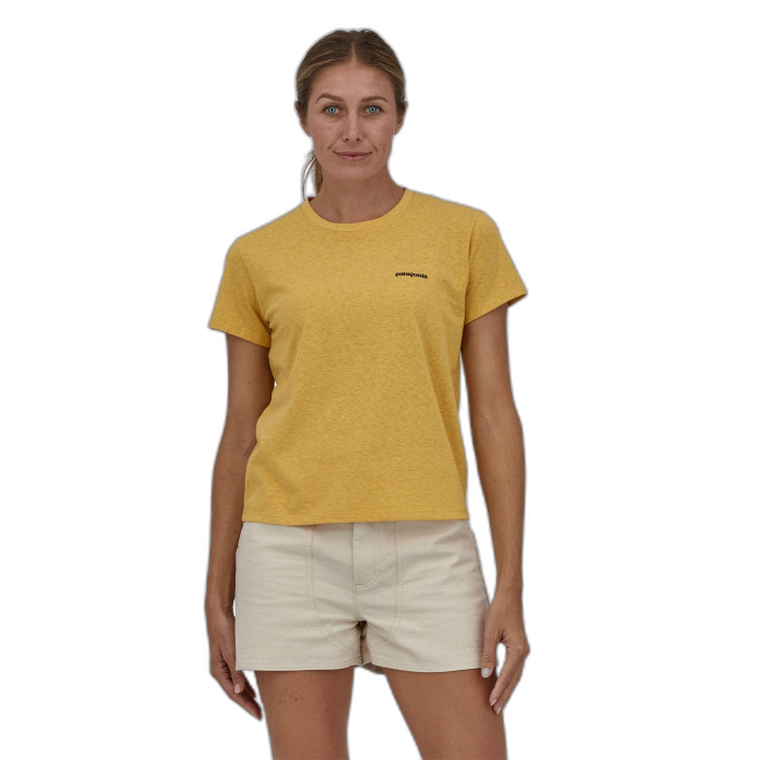 Koszulka damska PATAGONIA P-6 Logo S/S / SUYE surfboardyellow