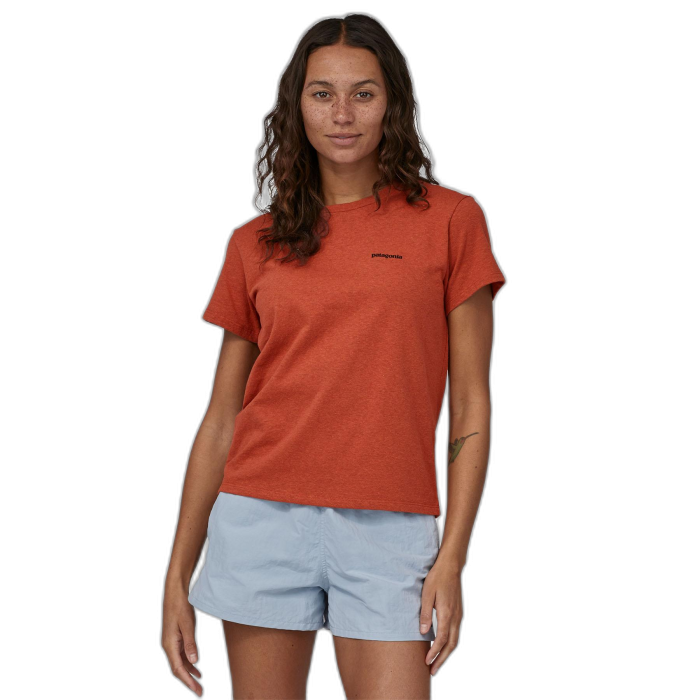 Koszulka damska PATAGONIA P-6 Logo S/S / QZCO quartz coral