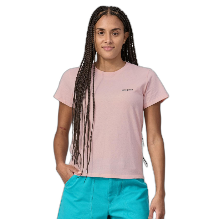 Koszulka damska PATAGONIA P-6 Logo S/S / POLW whisker pink