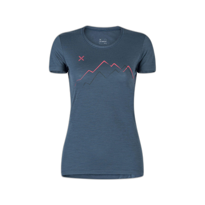 Koszulka MONTURA W Merino Skyline / 8604 a.blue/s.pink
