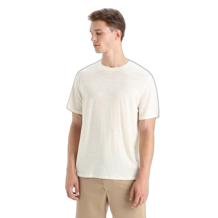 Koszulka męska ICEBREAKER Merino Linen SS 56OQ / 732 chalk