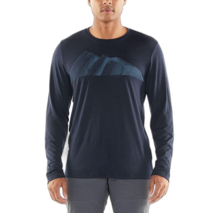 Koszulka męska ICEBREAKER Tech Lite L/S 104580 /  granatowy