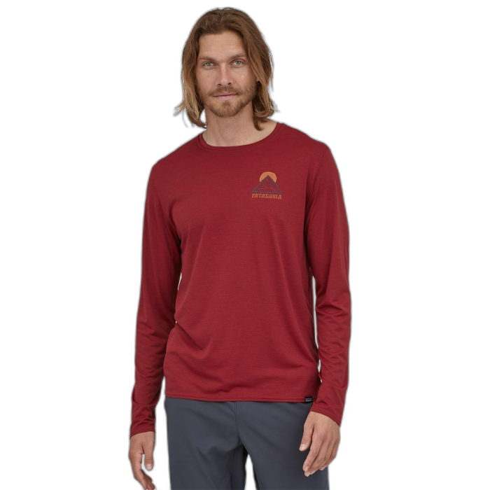 Koszulka męska PATAGONIA Capilene Cool Daily Graphic L/S / SLRX wax red