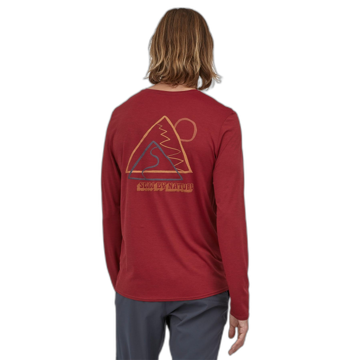 Koszulka męska PATAGONIA Capilene Cool Daily Graphic L/S / SLRX wax red
