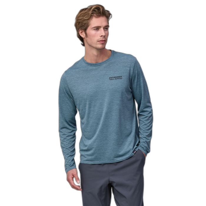 Koszulka męska PATAGONIA Capilene Cool Daily Graphic L/S / TRUX utility blue