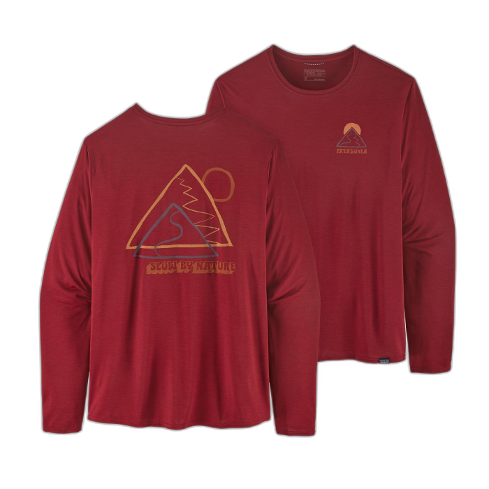 Koszulka męska PATAGONIA Capilene Cool Daily Graphic L/S / SLRX wax red