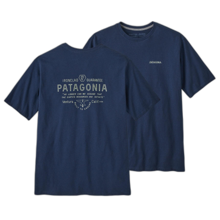 Koszulka męska PATAGONIA Forge Mark S/S / LMBE lagom blue