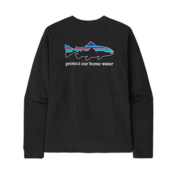 Koszulka męska PATAGONIA Home Water Trout L/S / BLK black