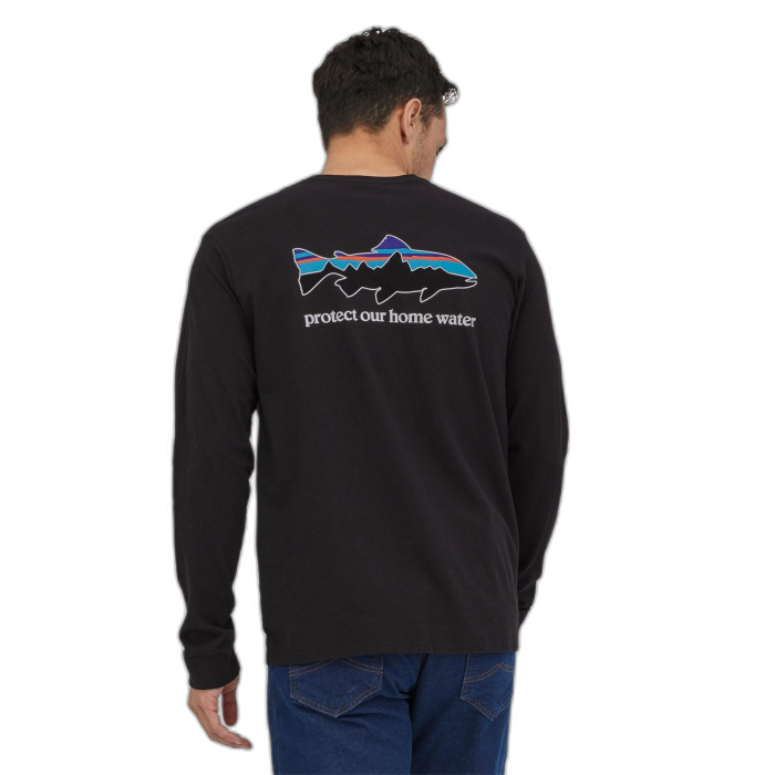 Koszulka męska PATAGONIA Home Water Trout L/S / BLK black