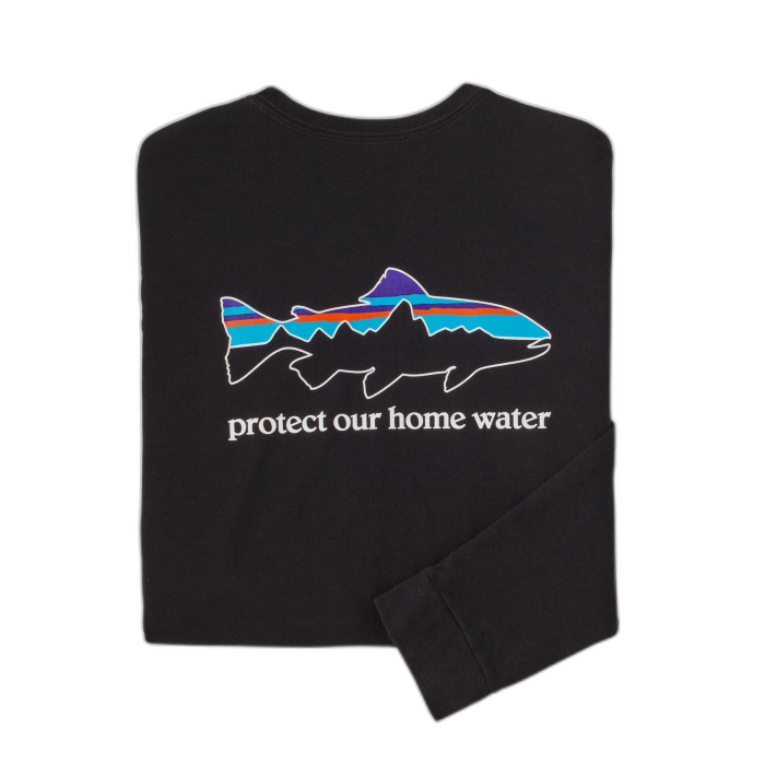 Koszulka męska PATAGONIA Home Water Trout L/S / BLK black