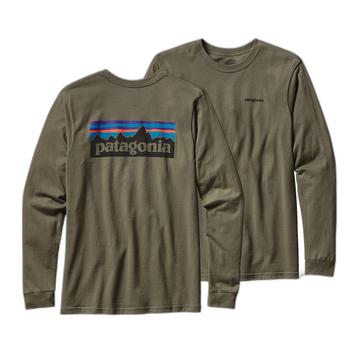 Koszulka męska PATAGONIA P-6 Logo L/S /  zielony