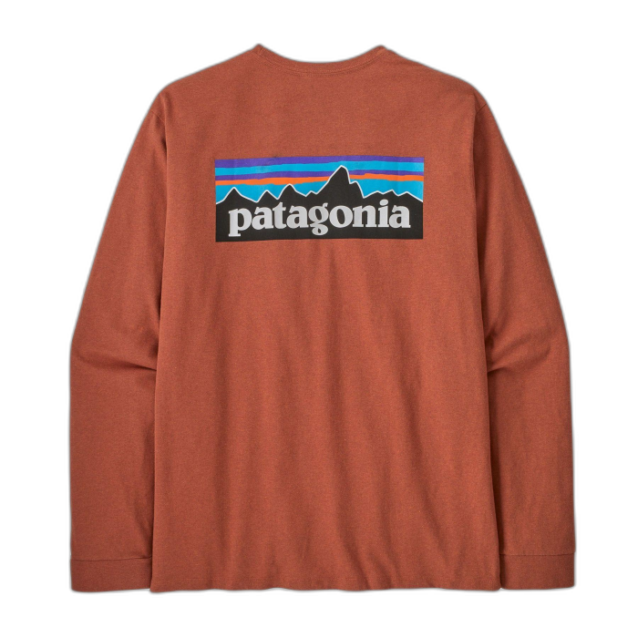 Koszulka męska PATAGONIA P-6 Logo L/S / QZCO quartz coral
