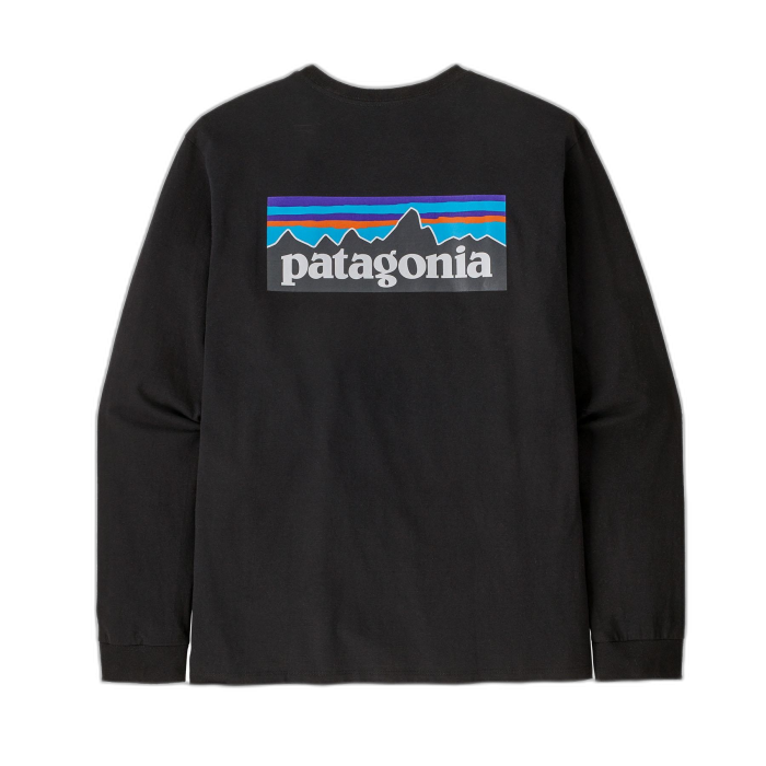 Koszulka męska PATAGONIA P-6 Logo L/S /  czarny
