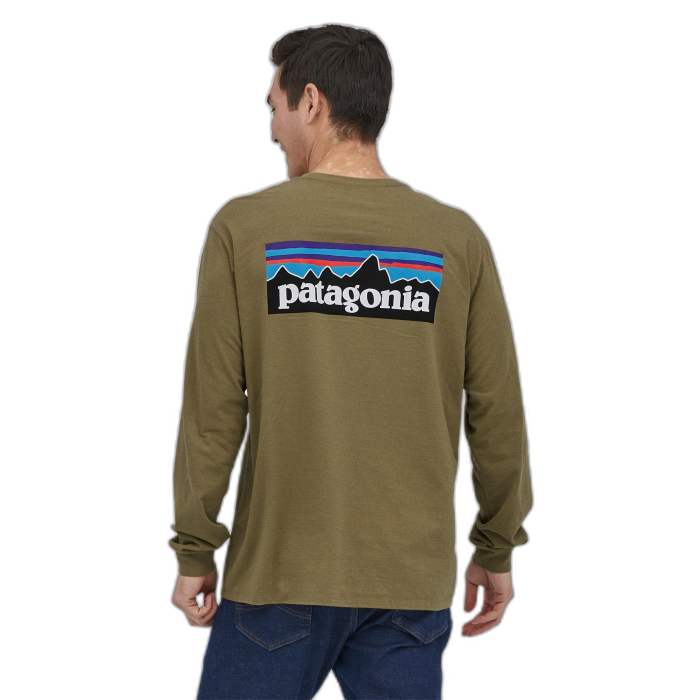Koszulka męska PATAGONIA P-6 Logo L/S / MOKH moray khaki