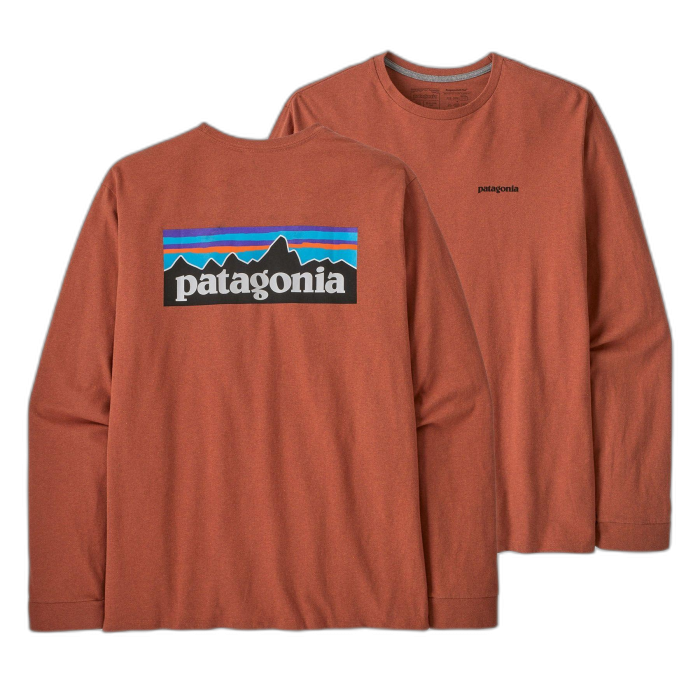 Koszulka męska PATAGONIA P-6 Logo L/S / QZCO quartz coral