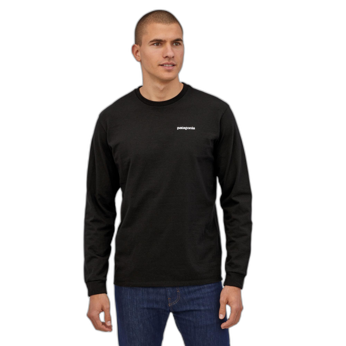 Koszulka męska PATAGONIA P-6 Logo L/S /  czarny