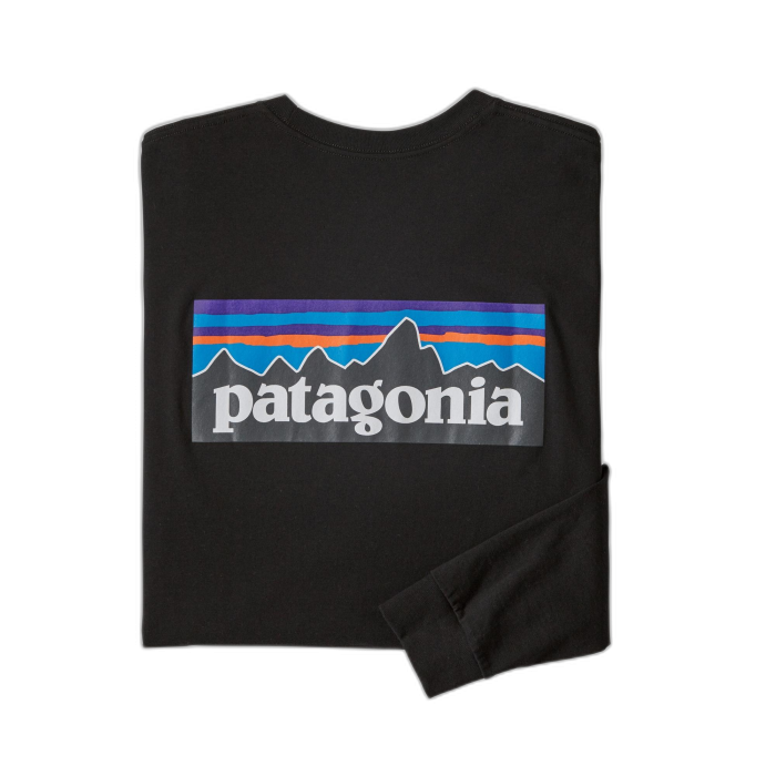 Koszulka męska PATAGONIA P-6 Logo L/S /  czarny